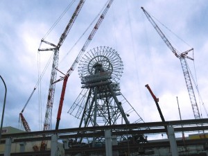OSAKA WHEEL 4月3日の建設状況